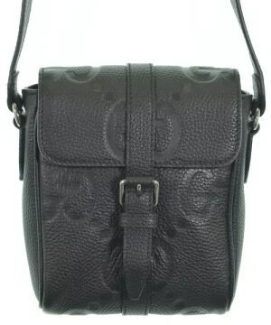 Gucci Jumbo GG Messenger Bag embossed calfskin Black